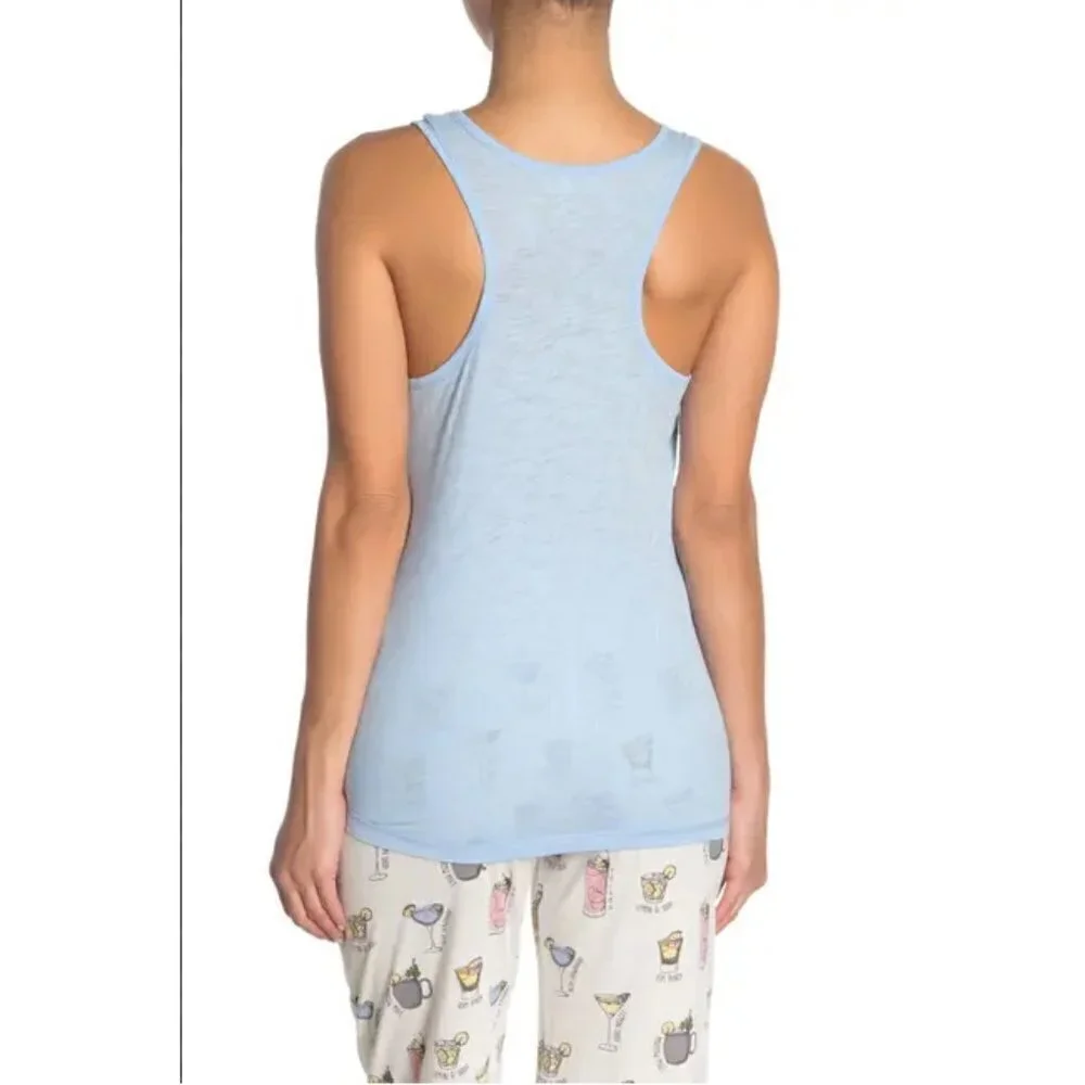 💕PJ SALVAGE💕 Lemons & Wine Graphic PJ Tank Top